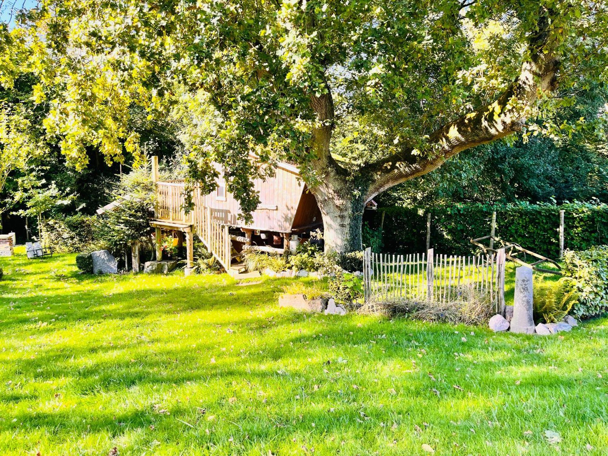 La Cabane Perchee Du Trappeur Écrainville 外观 照片