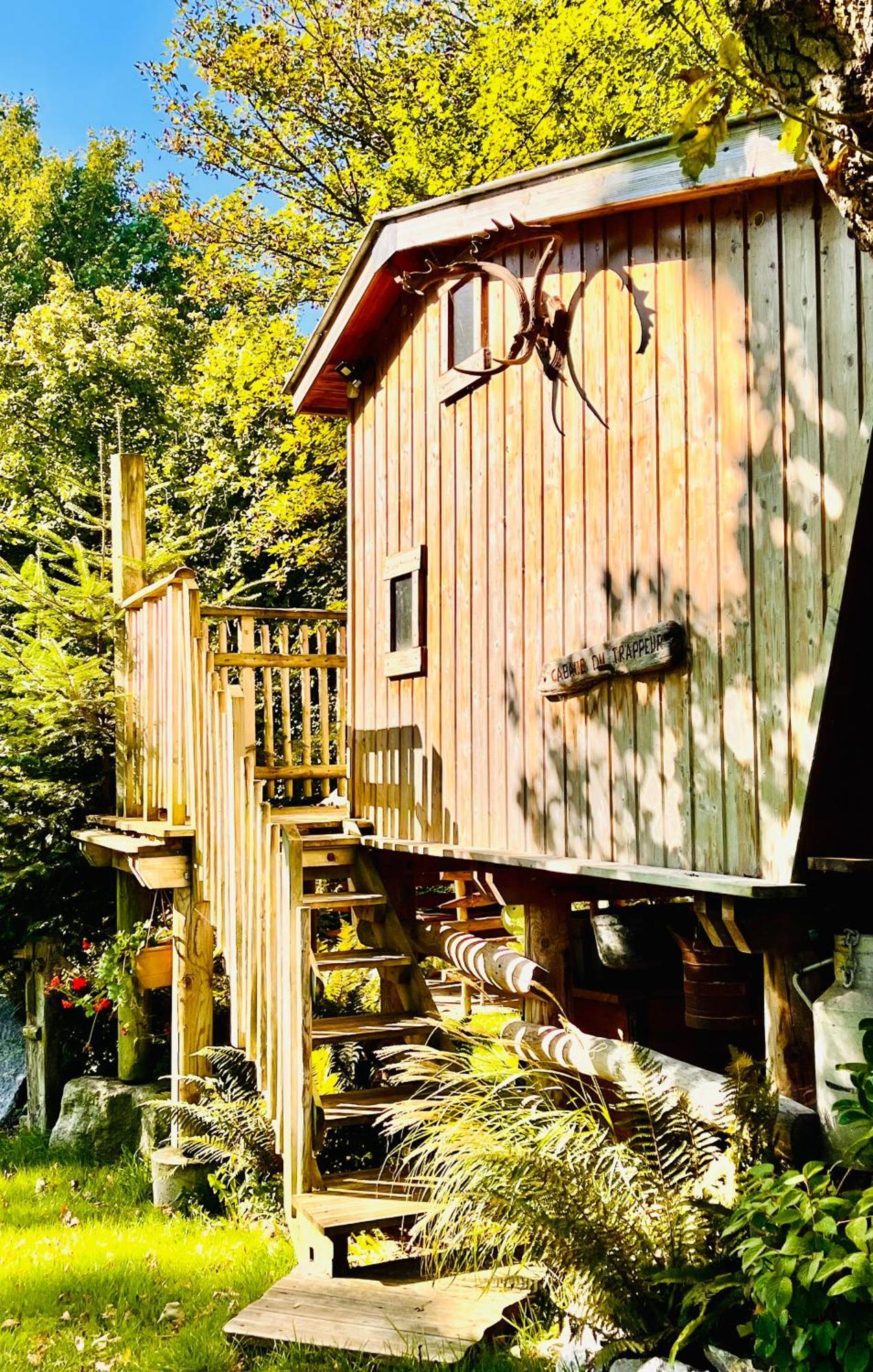 La Cabane Perchee Du Trappeur Écrainville 外观 照片